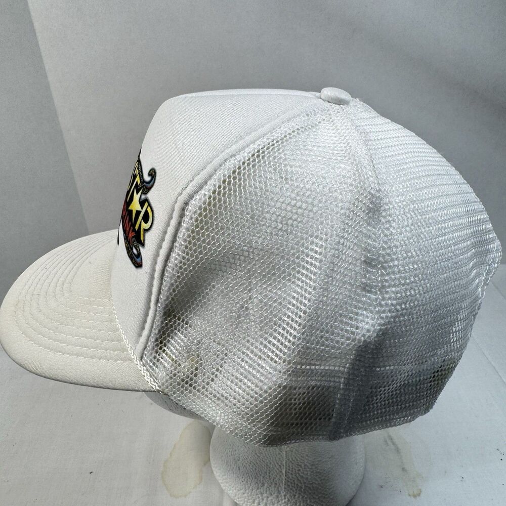 Vintage Rockstar Energy Drink Trucker Mesh Snapback Hat White One Size Nissun - Picture 6 of 11